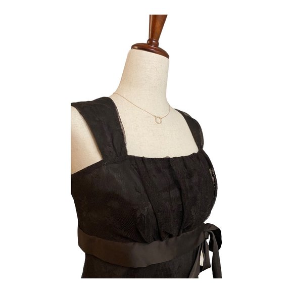 Bandolino Lace Dress Women Size 6 Brown Fully Lined Empire Cut‎ Sheath Wedding - Picture 3 of 15